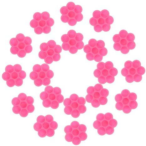 Rosa Blütenform Kleberhalter aus Kunststoff mit 200 Stück für Wimpern