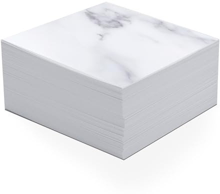 younikat Marmorierte Noizzettel - 600 Blatt, 9 x 9 cm - you0144 | Lose Zettel für Zettelboxen, Ersatzblätter im modernen Design, Büro, Schule und Zuhause, x000D Egal ob im Büro, To-Do-Listen