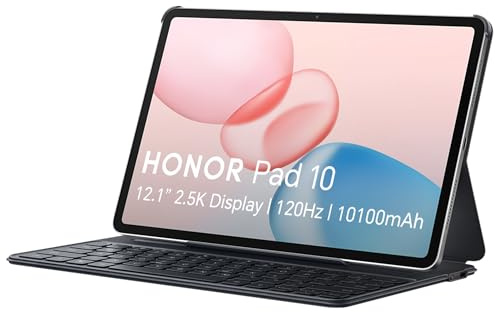 HONOR Pad 10,12.1 inches Wi-Fi Tablet with Keyboard, 120Hz 2.5K Eye Protection Display,10100mAh Battery, Snapdragon 7 Gen 3 Chipset,Android 15,Gray