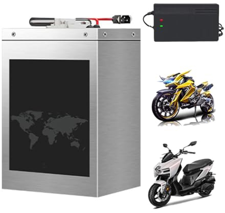 HJGHY 72v,50Ah, Batterie Lithium-ION 48 V, 60 V, 72 V, 42 Ah, 50 Ah, 55 Ah, 73 Ah pour cyclomoteur, Tricycle, Moto électrique 60 V, avec Chargeur