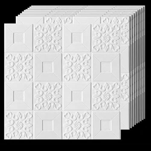 Naturepanda Selbstklebende Deckenfliesen,Wallpanels Deckenfliesen,Dicke Schaumstoff Tapete Aufkleben für Decke Wand,Wandverkleidung für Renovierung,Für Wanddecken Renovierung Hintergrund Ersatz,2mm
