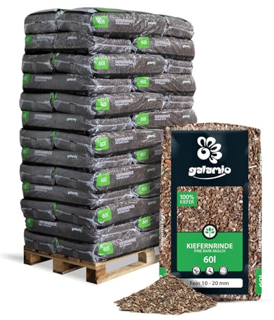 GALAMIO Rindenmulch Kiefer Fein 10-20 mm - 2340L (39 x 60L) - unbehandelter, natürlicher Bodenschutz
