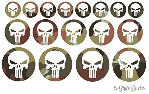 10 Totenschädel Aufkleber tarn look Sticker Bundeswehr style skull decal Motorrad Sticker MX Reiniger