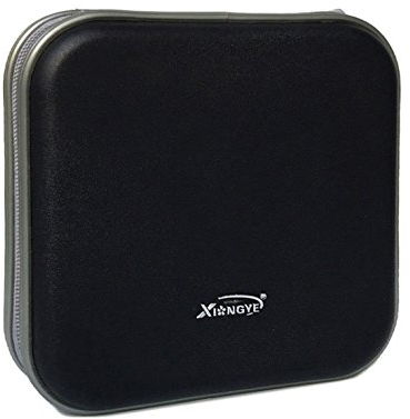 Tragbare CD-Hülle, Yeqoo 40 Discs, DVD, VCD, DJ, Aufbewahrung, Album, Tasche, Hardbox, doppelseitig, DVD-Aufbewahrung, Schwarz