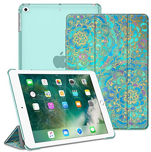 Fintie Funda para iPad Air (2013)/iPad Air 2 (2014) - Trasera Transparente Mate Carcasa Ligera con Función de Soporte y Auto-Reposo/Activación, Jade