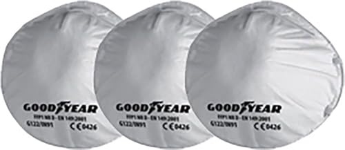 Goodyear FFP1 dreiteilige weiße Schutzmaske mod. G122/IN91 Funktioniert