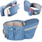 ThreeH Porte-bébé sur le siège arrière avec trois poches Ceinture ajustable Siège de taille Tabouret d'extérieur pour bébé BC27 Blue