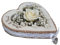 Hochzeit Ringkissen Ringhalter Herz Rose Loveliness creme für Eheringe mit Namen