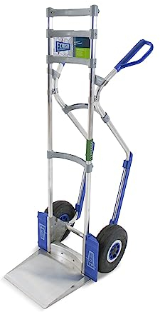 Vollmontierte EXPRESSO Alu Profi- Sackkarre AE201524K mit klappbarer Schaufel/Für Säcke, Rollen & Kartons / 250kg / Schwerlast-Luftreifen