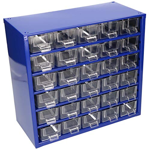 KOTARBAU® Kleinteilemagazin Metall 30K Sortierkasten Teilebox Aufbewahrungsbox für Kleinteile Dunkelblau