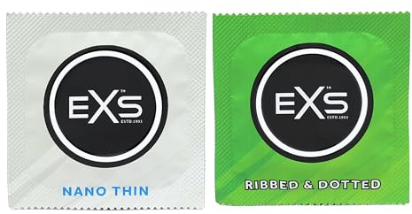 EXS Sensation Bundle | 12 strukturierte + 12 Nano Thin | Maximieren Sie Ihre Sicherheit & Vergnügen | 24 Kondome