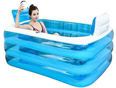Piscina Gonfiabile per Adulti, Piscina Rettangolare, 175 * 135 * 68cm, Adatta A 2 Grandi E 3 Bambini, Outdoor Indoor Piscina Fuori Terra Rettangolare 145×105×50cm