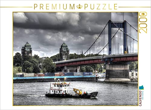 CALVENDO Puzzle EIN Motiv aus dem Kalender Die Duisburger Rheinbrücken 2000 Teile Puzzle quer | Lege-Größe cm Foto-Puzzle für glückliche Stunden