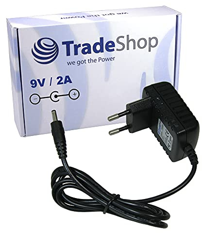 Trade-Shop Netzteil Ladegerät Ladekabel 9V/2A 5,5mm x 2,1mm Ersatz für Philips GoLite HF3332 HF3331 Idena Kinder CD-Player 6800533 40104 40105 6805350