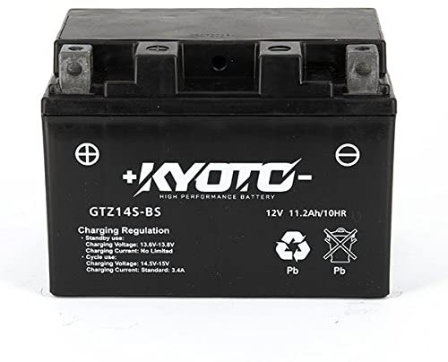 Batterie moto Kyoto SLA GTZ14S-BS (YTZ14S) AGM - Sans entretien - 12 V 11.2 Ah - Dimensions: 150 x 87 x 110 mm compatible avec YAMAHA XJR 1300 2007-2010