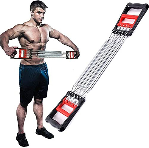 Fitness & Athletics Chest Expander Muscle Exerciser Adjustable Pull Strength 5 Resistance Spring Body Chest Expander For Men's & Women's