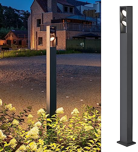 SLV Stehleuchte ESKINA FRAME 175 / LED Außen-Beleuchtung für Wege, Wände, Eingänge, Outdoor Garten-Lampe / IP65 3000/4000K 27W 2200 / 2400lm anthrazit