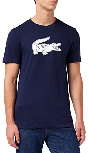 Lacoste Sport T-Shirt Regular Fit Homme , Marine/Blanc, L