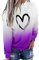 HVEPUO Felpa con cappuccio da donna Batik con stampa Kawaii con cappuccio, E lilla, M