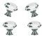 Taps2Traps Pack of 4 x Large Crystal Diamond Glass Door Knobs for Cupboard Drawer Furniture Handle Cabinet