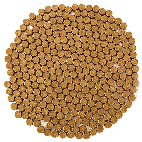 KEALS Kit mit 230 Wachsperlen zum Versiegeln für Stempel - Siegellackperlen zum Verschließen von Einladungen, Briefen, Umschlägen, Geschenken und Verpackungen - Antik Gold