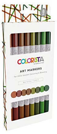 Spectrum Noir SNCOL-ARTM-NAT8 Colorista Art Markers-Pack of 8-Natural Tones, One Size