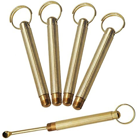 Cubierta De Llavero De Herramienta De Cera De Cuchara De Cuchara De 5 Piezas Scoop para Llenar Viales, Medicamentos, Sal, Hierbas, Colgante De Llavero con Agujero Colgante