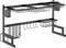 HOMCOM Égouttoir à vaiselle séchoir à vaiselle au-Dessus de l'évier 2 Niveaux Porte-Couteau Support pour Planche à découper Rangement pour Organisateur de Cuisine - 93 x 30 x 52,5 cm - Acier Noir
