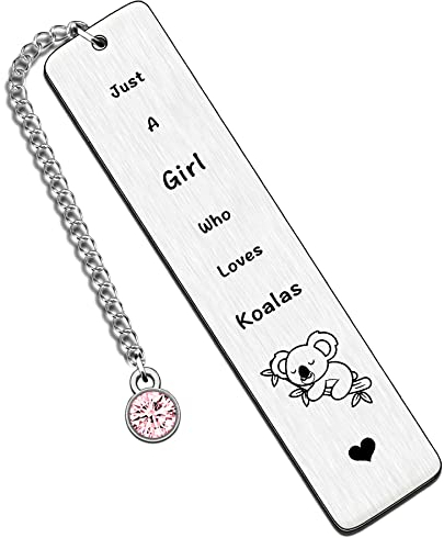 HULALA Koala-Lesezeichen, Geschenke für Mädchen, Geburtstag, Weihnachten, Freund, Koala-Liebhaber, nur ein Mädchen, das Koalas liebt