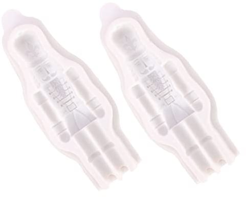 BESTonZON 2pcs Nutcracker Molds Silicone Cookie Molds for Christmas Fondant Soldier Cake Mould