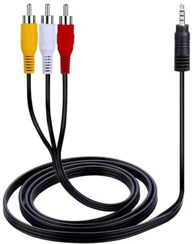 Kaizen TV Lead for Panasonic SDR-H50, SDR-H60, SDR-H68, VDR-D310, VDR-D58, NV-GS26, SDR-H20, SDR-H250, SDR-H280, VDR-D310 Camcorder - AV/AUDIO VIDEO Connecting Cable