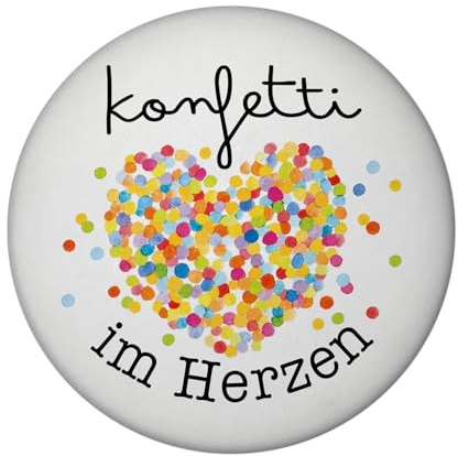 speecheese Magnet mit Flaschenöffner Konfetti im Herzen Karneval Geschenk