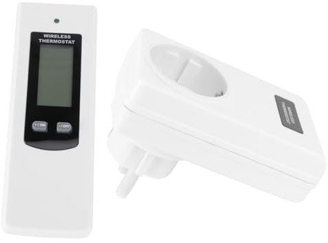 BESTonZON Thermostat sans Fil Intelligent Programmable pour Maison Contrôleur de Température avec Prise EU Plug and Play Mode Chauffage et Refroidissement Utilisation à Domicile Bureau Spa et Bar