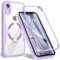 Ottpluscase Magnetische Handyhülle für iPhone XR mit MagSafe, Eingebautem Displayschutz, 360° Rundumschutz, Stoßfest Outdoor Case Cover Schutzhülle, 6.1 Zoll, Lila