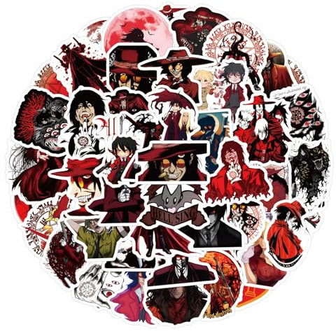 Hellsing Aufkleber Hellsing Sticker Set 100 Stücke Niedlich Deko für Auto Laptop Skateboard Fahrrad Moped Motorrad Fahrrad Computer,Geeignet für Erwachsene Kinder