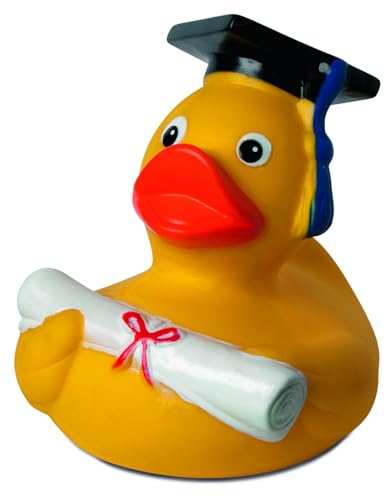 Absolvent - Bestandene Prüfung - Anlassente - Quietscheente - Badeente - ca. 8 cm gross - Geschenk zur bestandenen Prüfung