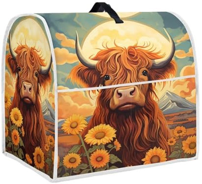 Upetstory Highland Cow Kitchen Aid Mixer Cover Stand Mixer Covers for Tilt Head 6-8 Quart Blend Dust Protection for Home Office Indoor Decor