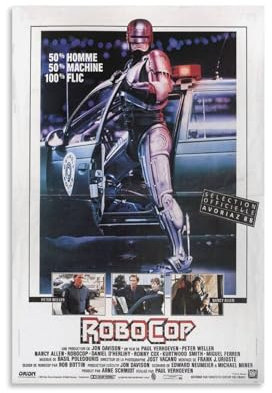 TPLLPK Poster, Motiv: Robocop, dekoratives Gemälde, Leinwand, Wandposter und Kunstdruck, modernes Familienschlafzimmer, Dekoration, Poster, 20 x 30 cm