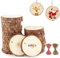 YQBFTC 40 Stück Holzscheiben,Holz Log Scheiben 7-8cm mit Baumwollfaden,Baumscheiben Rund zum Basteln,Holzscheiben mit Loch,Kiefernholz Astscheiben für DIY Kunst/Hochzeit Mittelstücke/Weihnachtsschmuck
