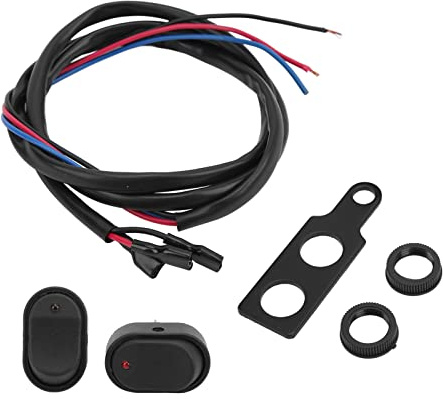 LED-Wippschalter, 12 V, 30 A, 3P, SPST, EIN/Aus, Kippschalter, Wippschalter, LED, Rote Anzeige, für Auto, LKW, Boot, Motorrad, Kfz-Kippschalter, Motorradlenker, Auto, Boot