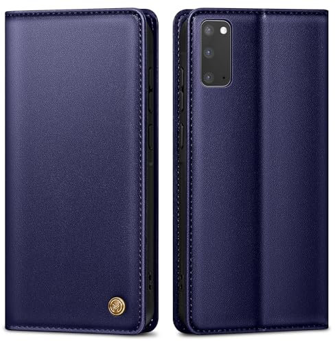 Handyhülle für Samsung Galaxy S20 Hülle,Premium Lederhülle Schutzhülle Tasche für Samsung S20 Hülle Wallet Kartenfach Standfunktion Klappbar Flip Case für Galaxy S20 Hülle,Blau