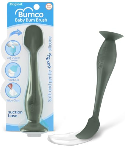 Bumco Diaper Cream Spatula - Diaper Bag Essentials BPA Free Soft Baby Butt Spatula Diaper Paste Spatula Invented by Mom Cream Spatula