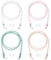 JJUNW 4 Stück Brillenkette für Damen, Perlen Brillen Kette Brillenband Damen Einstellbare Anti Rutsch Brillen Halter Brillenzubehör für Damen Herren Lesebrillen Sonnenbrillen(weiß+rosa+braun+hellblau)