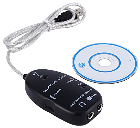 USB -Gitarren -Schnittstelle Kabel Link Audio - -Adapter -Stereo -Kopfhörer für PC -Überwachung und Lernmusikstudio -Performance mit XP Vista Mac OS 8.5 Kompatibel