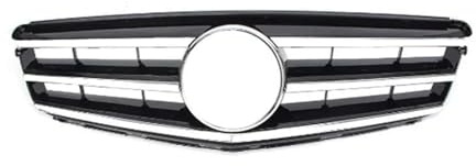 FZCSIMR Grill Kühlergrill Frontgrill Stoßstange Motorhaubengrill Tuning Grills Für Mercedes Für Benz C-Klasse W204 C180 C200 C300 C350 2008–2014(Schwarz)