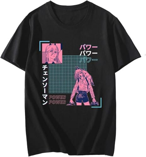 Chainsaw Man Fashion Japanese T Shirt Men 100% Cotton T-Shirt Short Sleeve Manga Gattsu Tee Slim Fit Clothing Merch Gift Black