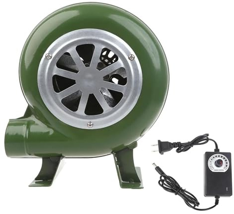 JOUFNING 220 V Elektrisches Zentrifugal-Luftgebläse – Pumpenlüfter Mit Regler, Schmiedegebläse Mit Variabler Geschwindigkeit, Kochen Im Freien, Grillen, Feuerbalg, Für Camping Picknick(60W)