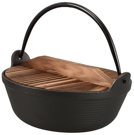 TOYANDONA Cast Iron Saucepan for Outdoor Cooking Camping Hanging Pot Iron Pot for Soup and Camping Meals