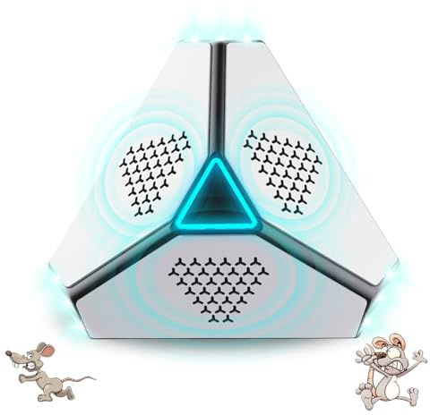 ABS Mäuseabwehr, Ultraschall für Ratten,Maus und Ratten mit LED-Licht, Ultraschall-Abwehrmittel für Mäuse, Nager, Schädlinge,Spinnen, Motten,Ameisen