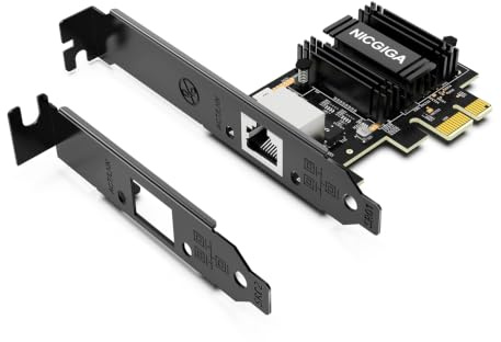 NICGIGA Scheda di rete PCIe 4.0 x1 da 10 GB, Realtek RTL8127, adattatore Ethernet multi-gigabit 10G/5G/2.5G/1G RJ45 LAN NIC, supporta Windows 10/11/server, Linux, NAS, staffa a basso profilo